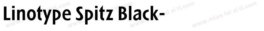 Linotype Spitz Black字体转换
